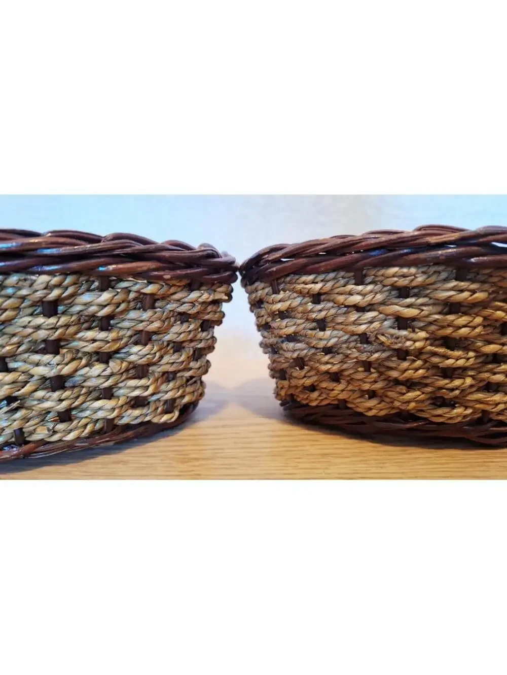 Handwoven Seagrass Baskets 6.5
